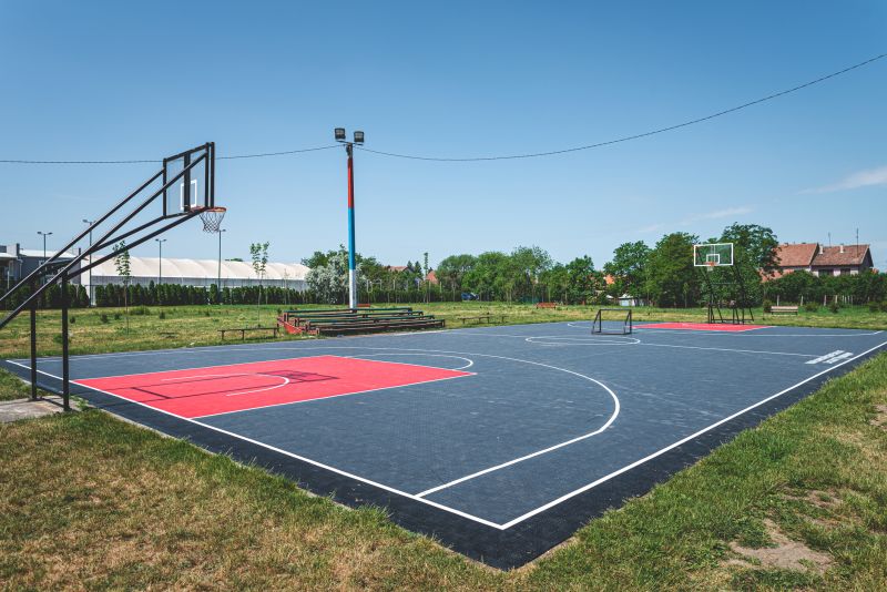 Basketball Goal on Court Surface